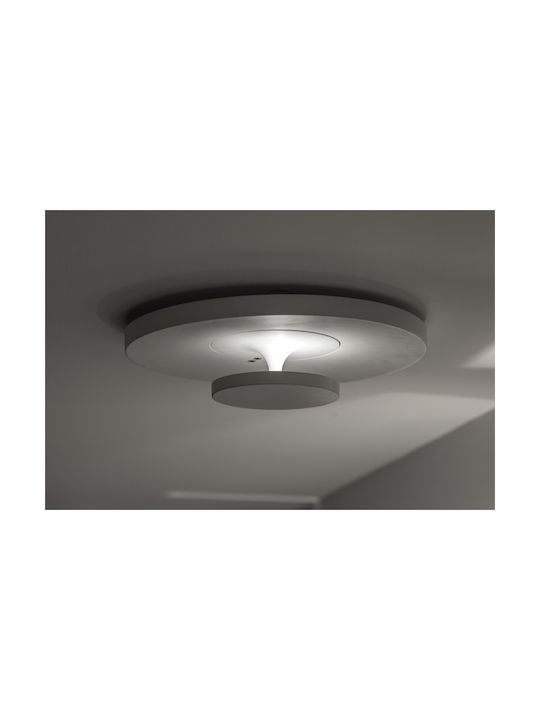 VK Lighting VK/02078/G/W Πλαφονιέρα Οροφής Εξωτερικού Χώρου με Ενσωματωμένο LED σε Γκρι Χρώμα 